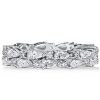 3.90 CT. TW. Pear Shaped Eternity Wedding Band in 925 Sterling Silver with Rhodium Plating