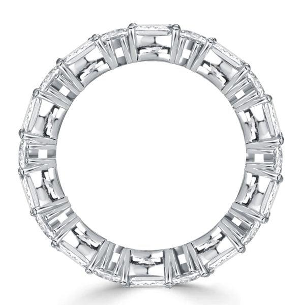 3.90 CT. TW. Pear Shaped Eternity Wedding Band in 925 Sterling Silver with Rhodium Plating