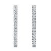 Blue & White Inside Out Hoop Earrings in 925 Sterling Silver - 36mm