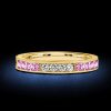 Princess Cut Pink Gold Half Eternity Ring for Women - 0.84 CTW