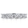 Half Eternity White Sapphire Wedding Band for Women in Sterling Silver