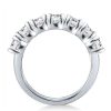 Half Eternity White Sapphire Wedding Band for Women in Sterling Silver