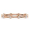 18K Rose Gold Plated Sterling Silver Dainty Eternity Wedding Band Ring 0.15 CT. TW.
