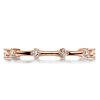 18K Rose Gold Plated Sterling Silver Dainty Eternity Wedding Band Ring 0.15 CT. TW.