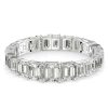 Emerald Tennis Bracelet - Sterling Silver, 18.00 CT. TW - Classic Style