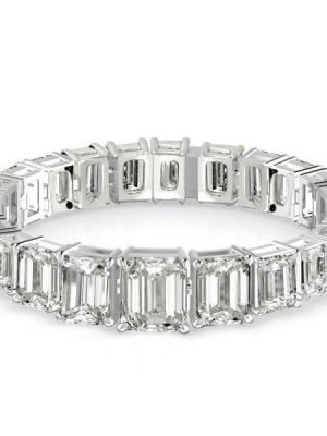 Emerald Tennis Bracelet - Sterling Silver, 18.00 CT. TW - Classic Style