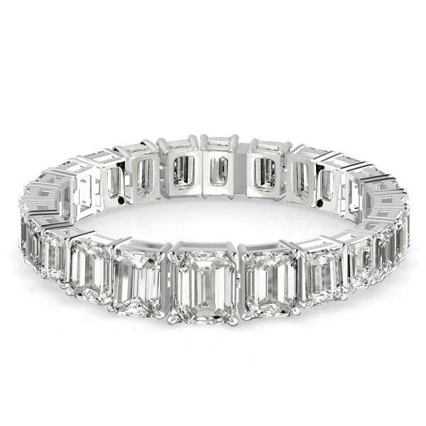 Emerald Tennis Bracelet - Sterling Silver, 18.00 CT. TW - Classic Style