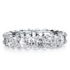 Oval Eternity Created White Sapphire Wedding Band in Sterling Silver