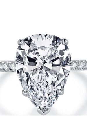 Pear Cut White Sapphire Engagement Ring Set | 925 Sterling Silver Wedding Rings
