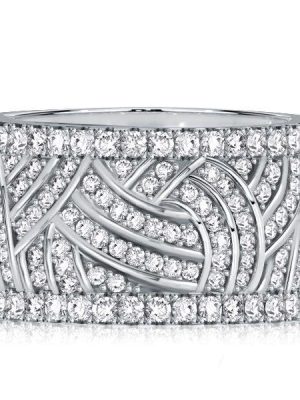 White Sapphire Eternity Wedding Band - Sterling Silver, Gold, Rose Gold Options