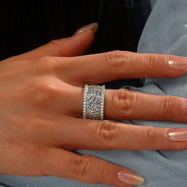 White Sapphire Eternity Wedding Band - Sterling Silver, Gold, Rose Gold Options