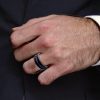Black Tungsten Wedding Band for Men - Concave-Convex Design, Comfort Fit