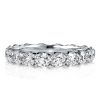 Sterling Silver Sapphire Eternity Wedding Band - 2.80 CT. TW.