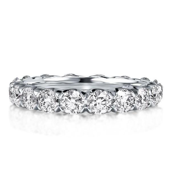 Sterling Silver Sapphire Eternity Wedding Band - 2.80 CT. TW.
