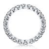 Sterling Silver Sapphire Eternity Wedding Band - 2.80 CT. TW.