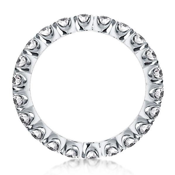 Sterling Silver Sapphire Eternity Wedding Band - 2.80 CT. TW.