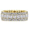 Cushion Cut Eternity Wedding Band - Sterling Silver, 6.86 CTW