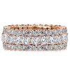 Cushion Cut Eternity Wedding Band - Sterling Silver, 6.86 CTW