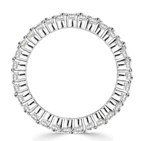 Cushion Cut Eternity Wedding Band - Sterling Silver, 6.86 CTW