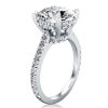 Classic Cushion Cut Engagement Ring in Rhodium Plated Sterling Silver (5.00 CT. Center Stone)