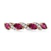 Marquise Cut Eternity Wedding Band in 18K Rose Gold Plated Sterling Silver