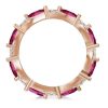 Marquise Cut Eternity Wedding Band in 18K Rose Gold Plated Sterling Silver