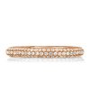 Rose Gold Micro Pave White Sapphire Band Ring - Sterling Silver