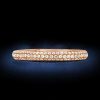Rose Gold Micro Pave White Sapphire Band Ring - Sterling Silver