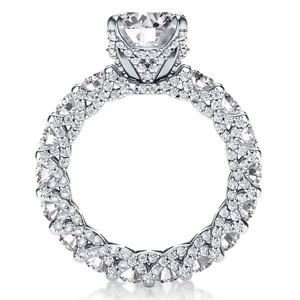 Sterling Silver White Sapphire Round Eternity Band Ring - 3.00 CT. Total Weight