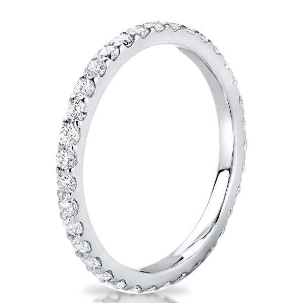Sterling Silver Eternity Wedding Band - Round Cut Shared Prong - 0.56 CT. TW.