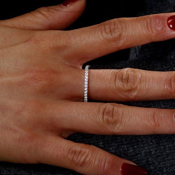 Sterling Silver Eternity Wedding Band - Round Cut Shared Prong - 0.56 CT. TW.