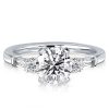 Classic Five Stone Created White Sapphire Engagement Ring in Sterling Silver (3.45 CT TW)