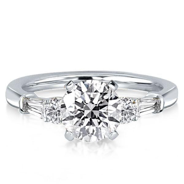 Classic Five Stone Created White Sapphire Engagement Ring in Sterling Silver (3.45 CT TW)