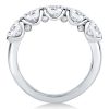 East West Oval White Sapphire Wedding Band in Sterling Silver (2.50 CT)