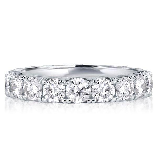 925 Sterling Silver French Setting Round Eternity Band for Women - 4.25 CT. TW.
