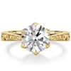 Round Cut Solitaire Engagement Ring - 925 Sterling Silver Vintage Style