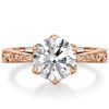 Round Cut Solitaire Engagement Ring - 925 Sterling Silver Vintage Style