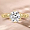 Round Cut Solitaire Engagement Ring - 925 Sterling Silver Vintage Style