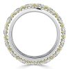 Eternity Multi Row Band Ring with Yellow Topaz and White Sapphire in Sterling Silver