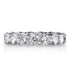 Triple Row Eternity Stackable Wedding Ring Set in Sterling Silver