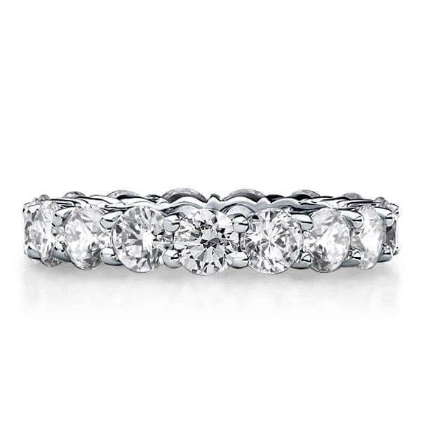 Triple Row Eternity Stackable Wedding Ring Set in Sterling Silver