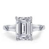 Three Stone Sterling Silver Eternity Bridal Ring Set - 9.10 CTW
