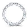 Sterling Silver Round CZ Eternity Wedding Band - Classic Design