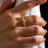 Vintage Style 3MM Wedding Band in 18K Gold Plated Sterling Silver