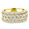 Marquise and Round Cut Wedding Band 3.55 CT. TW. in 18K Gold Plated Sterling Silver