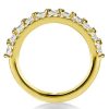 Marquise and Round Cut Wedding Band 3.55 CT. TW. in 18K Gold Plated Sterling Silver
