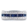 Milgrain Sterling Silver Triple Row Wedding Band - 4.35 CT. TW.