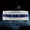 Milgrain Sterling Silver Triple Row Wedding Band - 4.35 CT. TW.