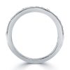 Milgrain Sterling Silver Triple Row Wedding Band - 4.35 CT. TW.
