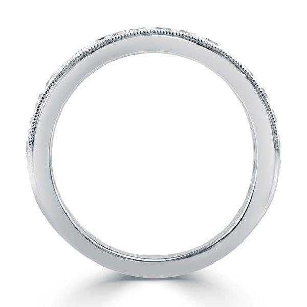 Milgrain Sterling Silver Triple Row Wedding Band - 4.35 CT. TW.
